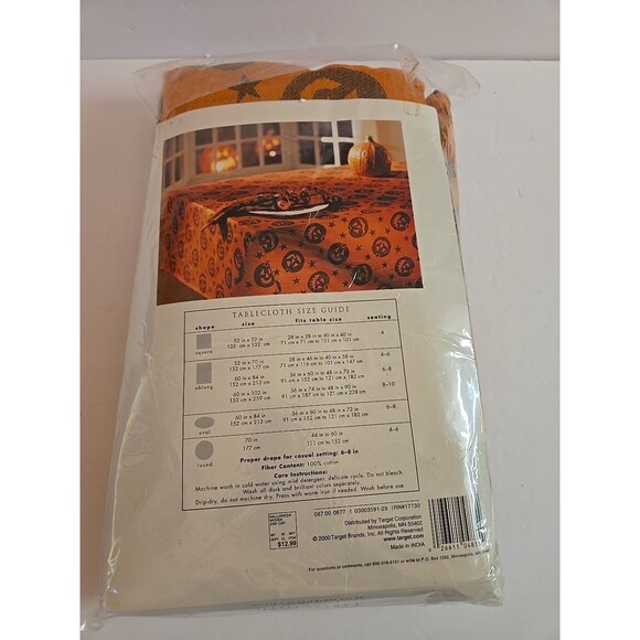 Pumpkin Pie Oblong Halloween fall Home for the Holidays Tablecloth 60" x 102" - Picture 5 of 6